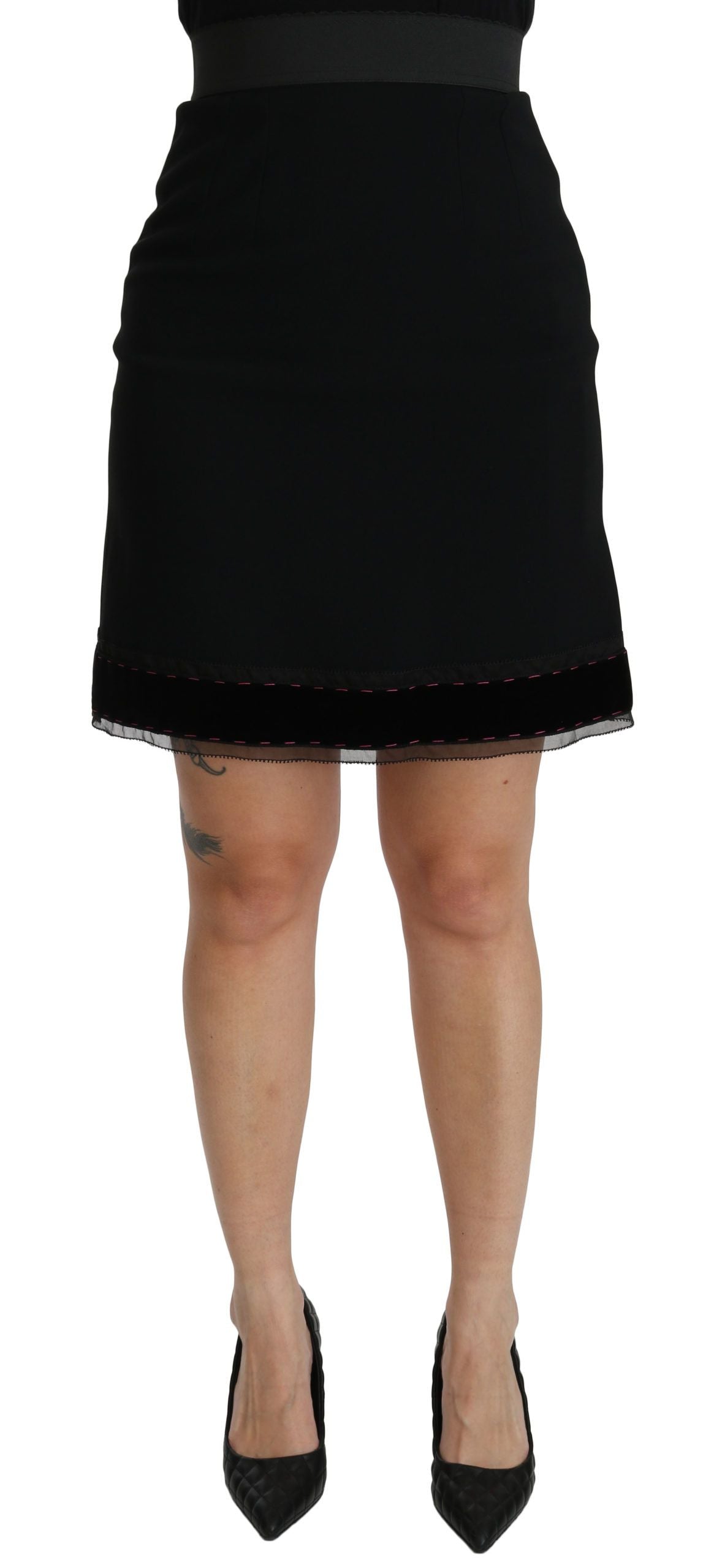 Dolce & Gabbana Elegant black high waist skirt