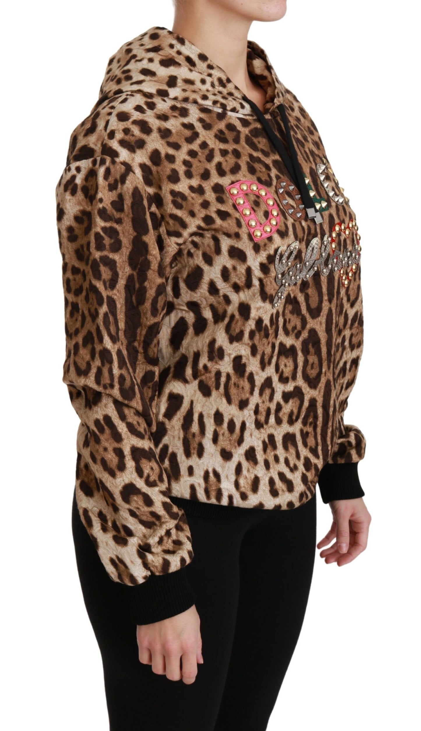 Dolce & Gabbana Elegant Leopard Print Hoodie