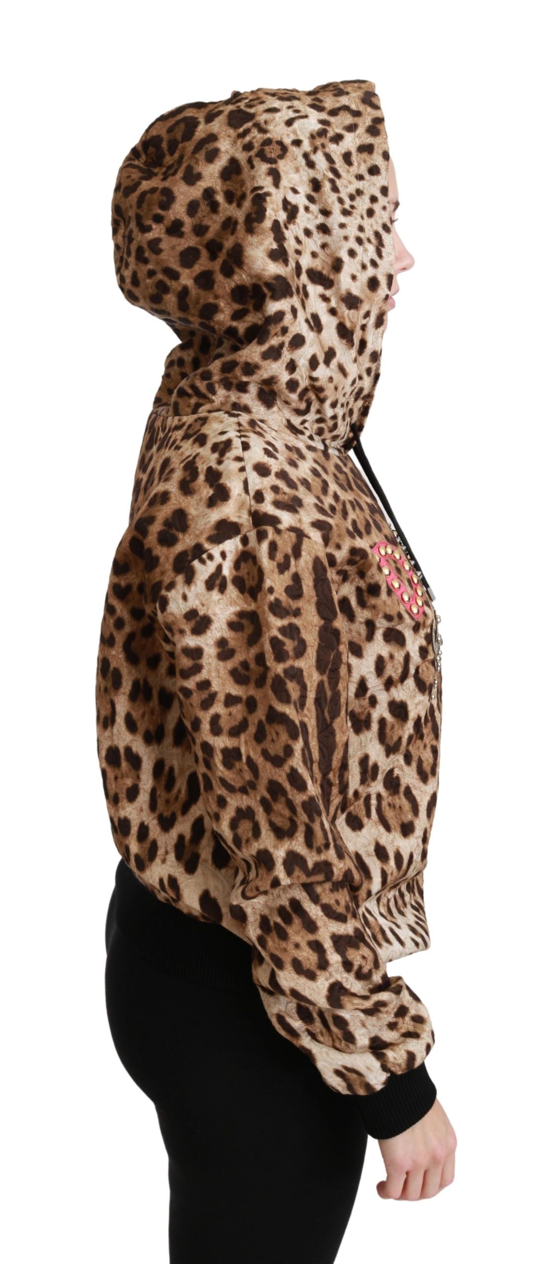 Dolce & Gabbana Elegant Leopard Print Hoodie