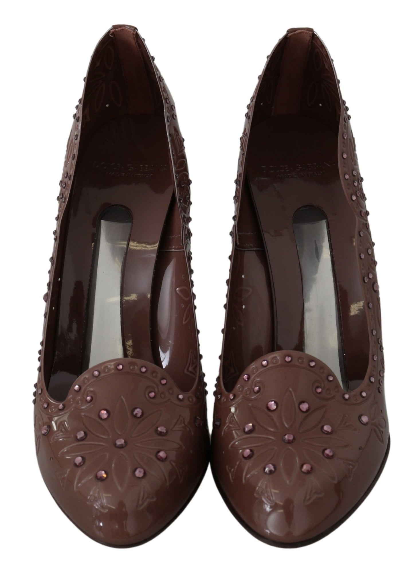 Dolce & Gabbana Elegant Cinderella Pumps with Crystal Embellishment