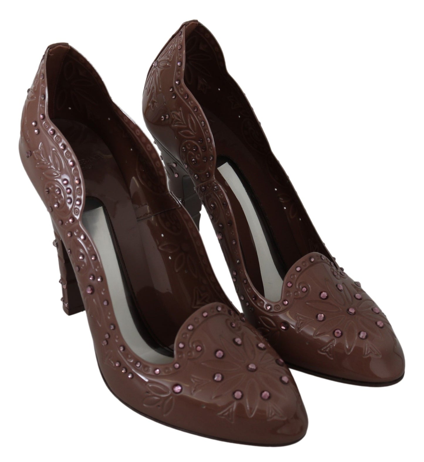 Dolce & Gabbana Elegant Cinderella Pumps with Crystal Embellishment