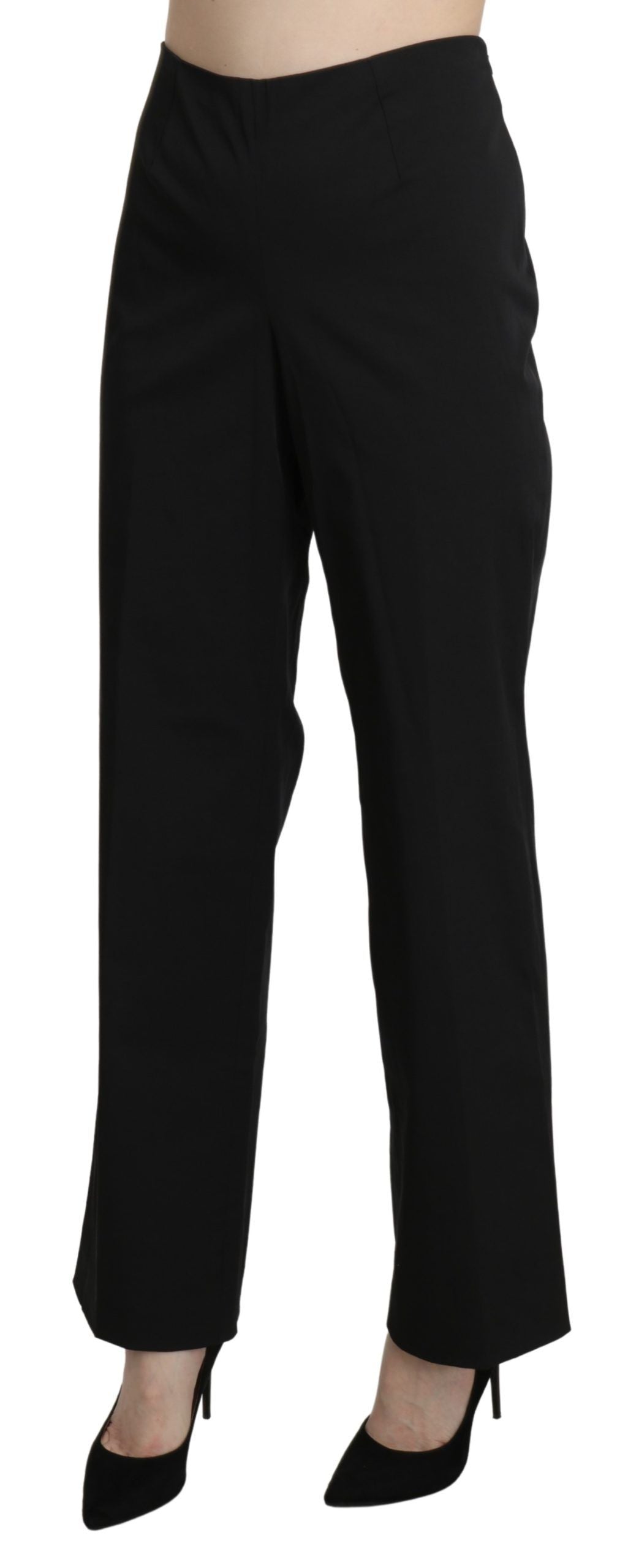 BENCIVENGA Schwarze Straight Dress Hose mit hoher Taille