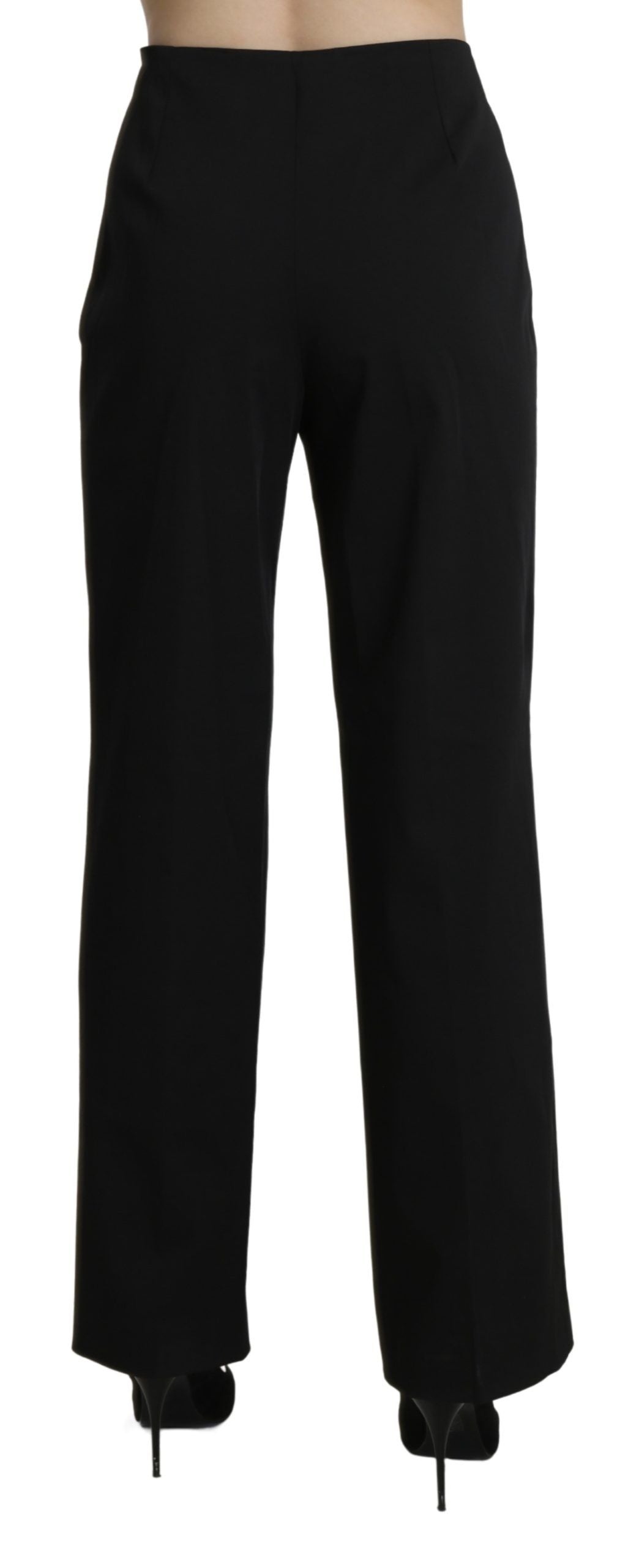 BENCIVENGA Schwarze Straight Dress Hose mit hoher Taille