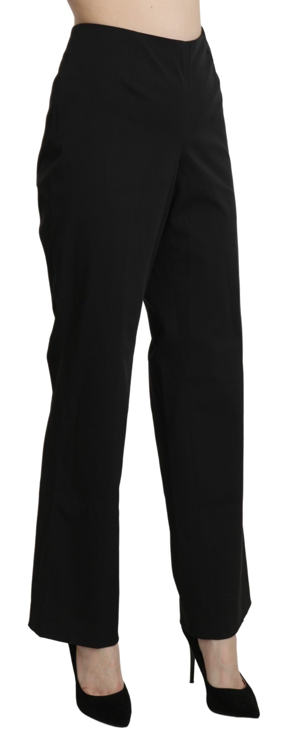 BENCIVENGA Schwarze Straight Dress Hose mit hoher Taille
