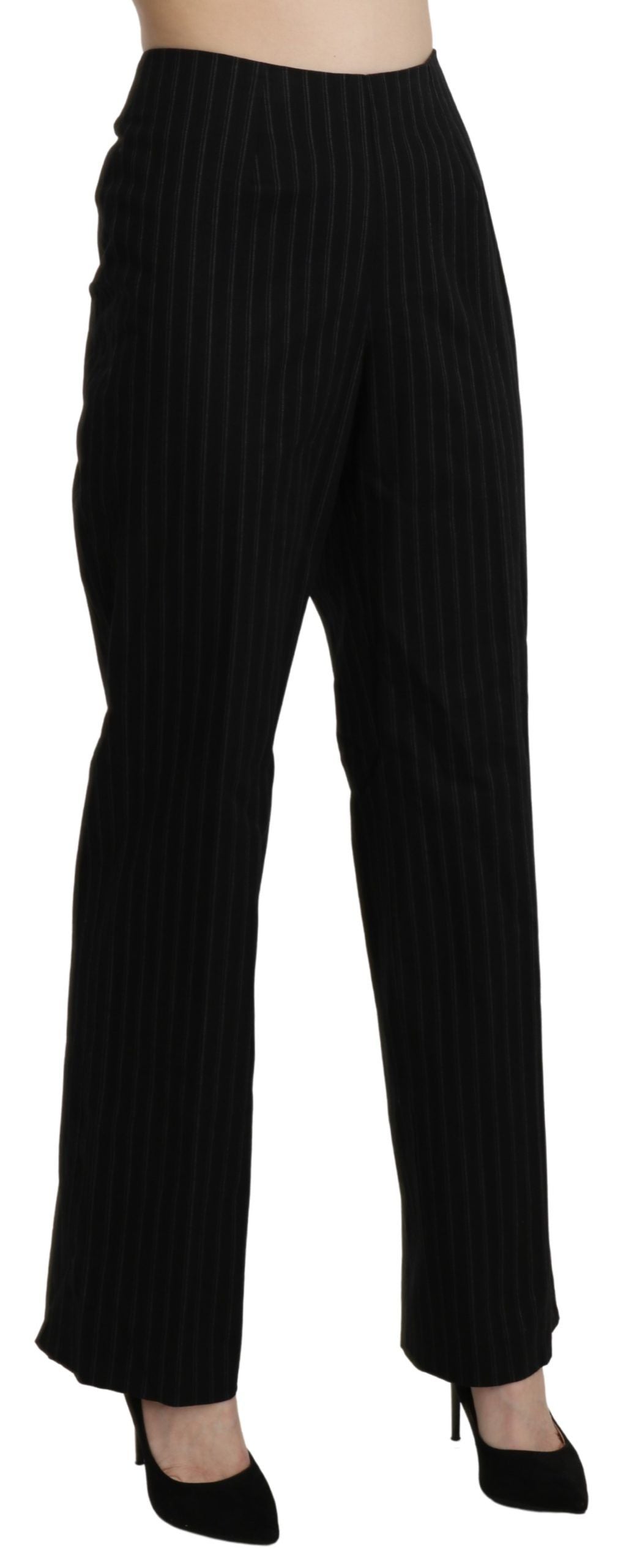 BENCIVENGA Schwarze Straight Dress Hose mit hoher Taille
