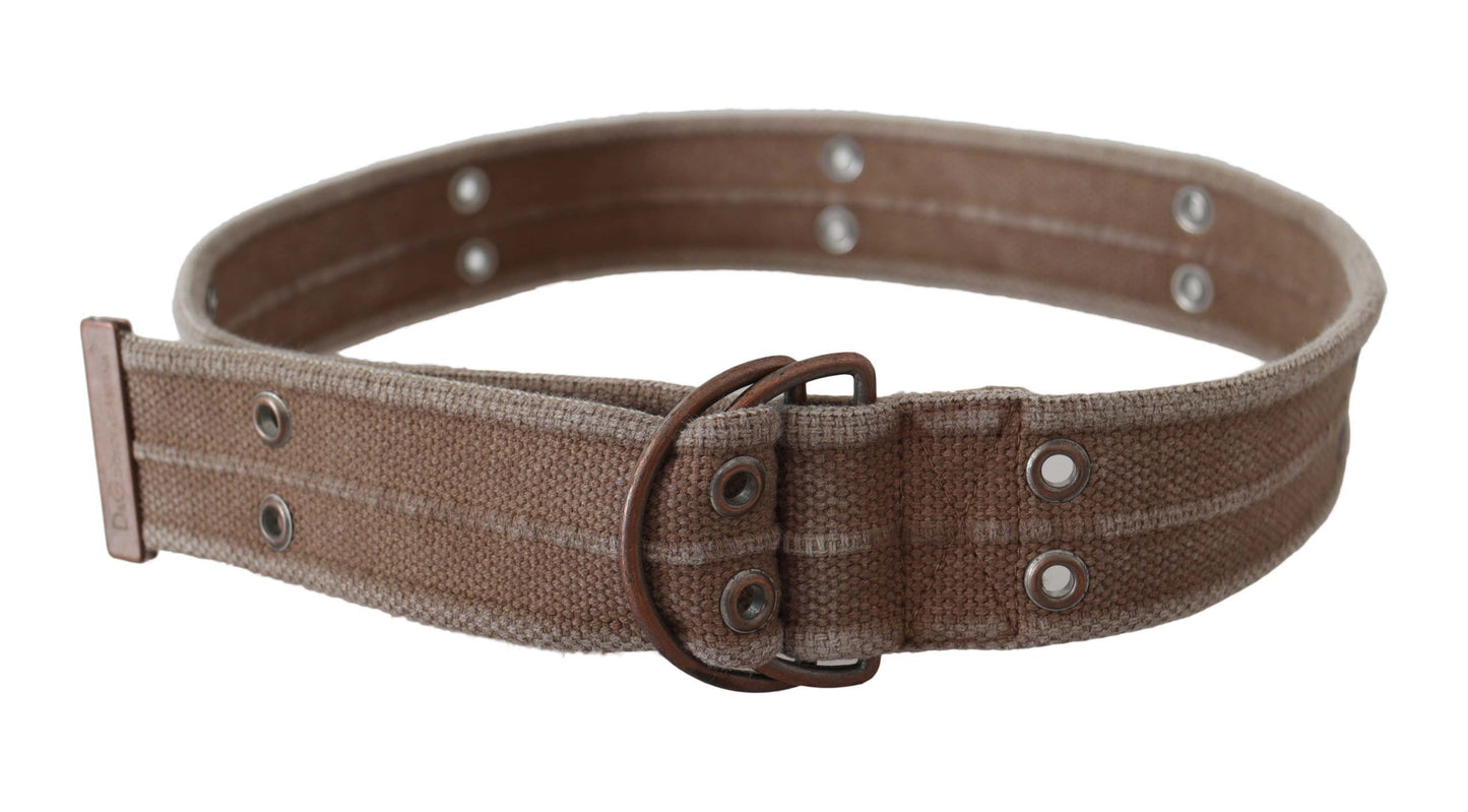 Dolce & Gabbana Chic beige adjustable leather belt