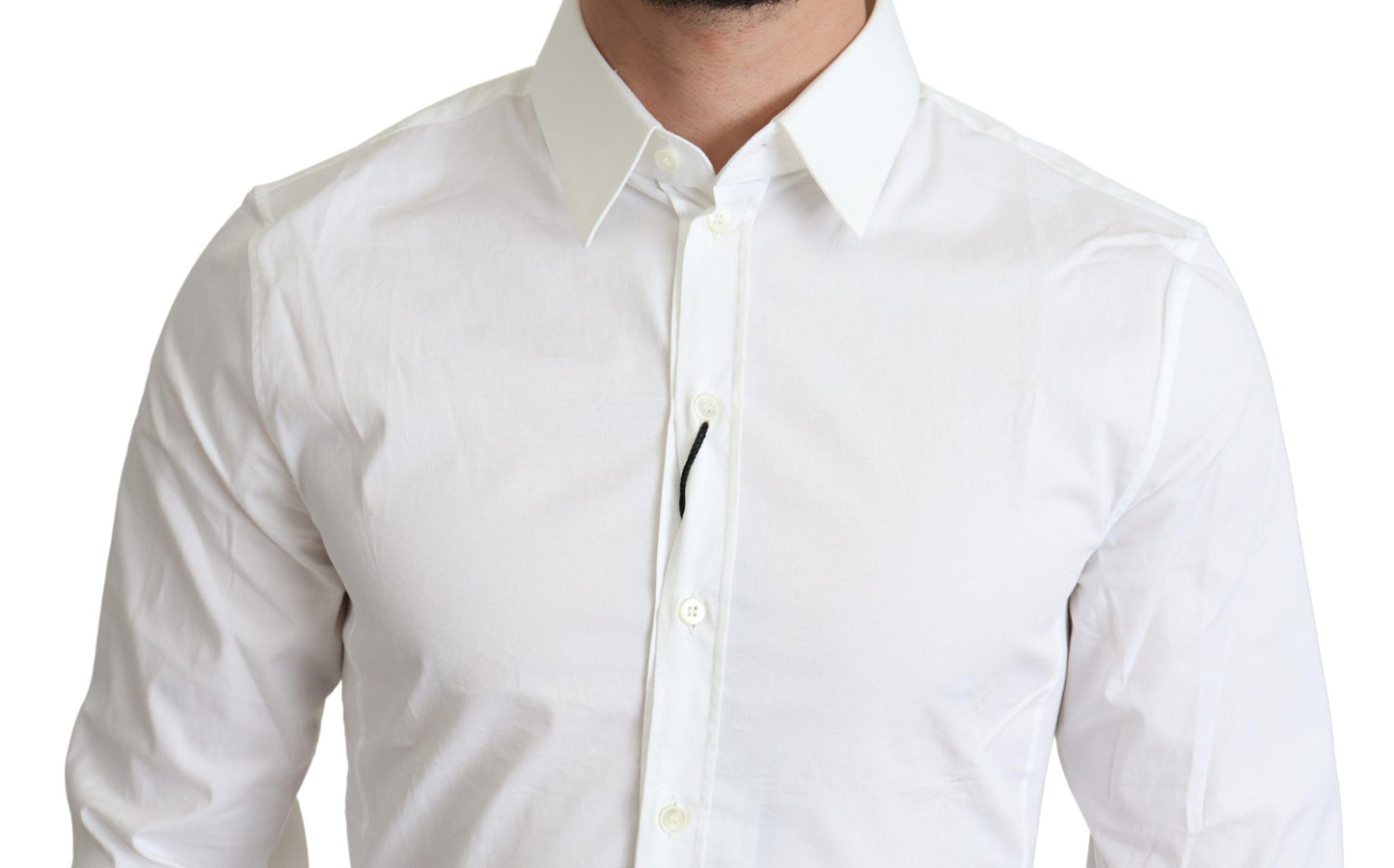 Dolce & Gabbana Elegantes weißes Baumwoll-Stretch-Hemd