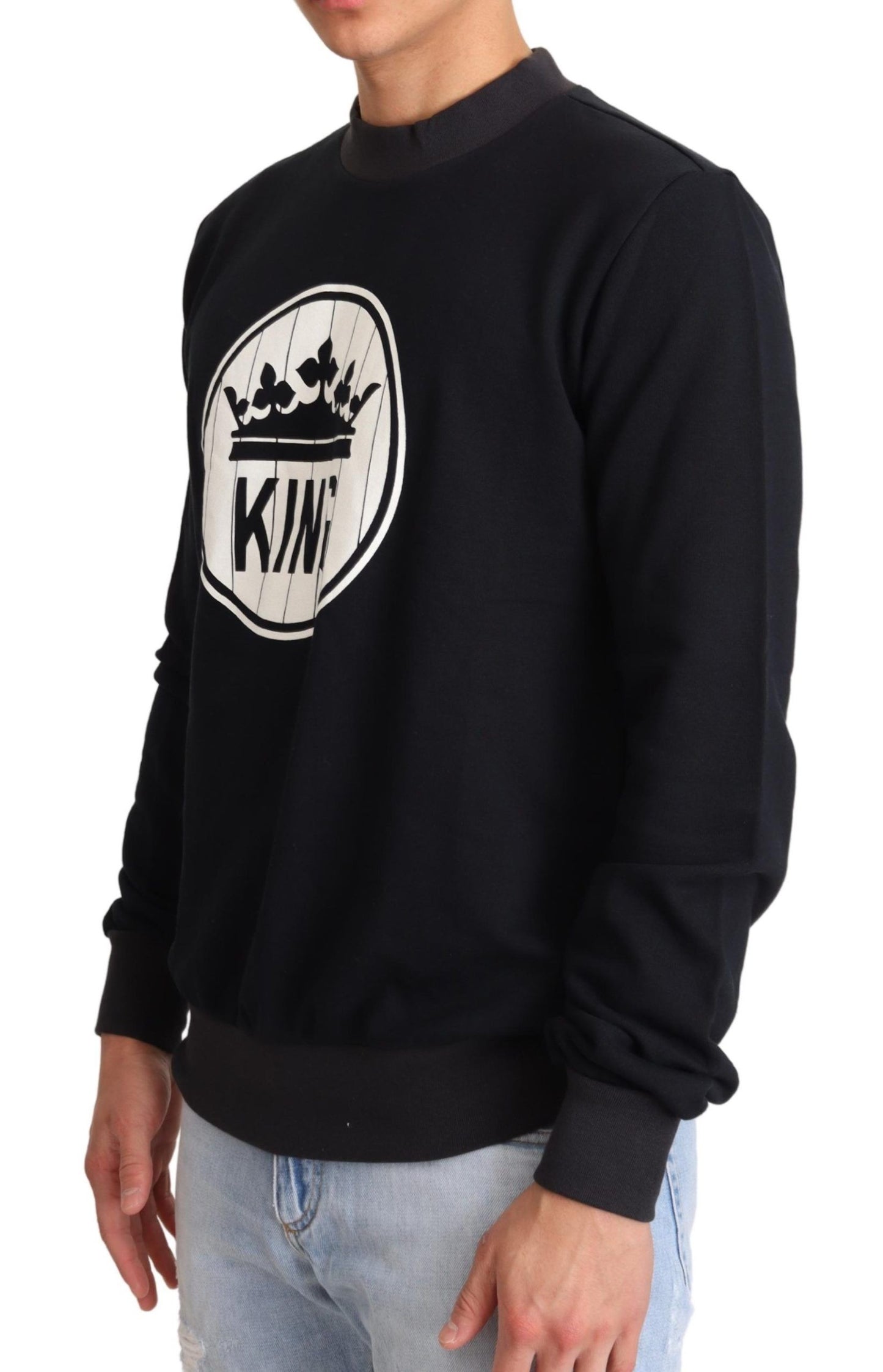Dolce & Gabbana Regal Crown Motif Crew Neck Sweater