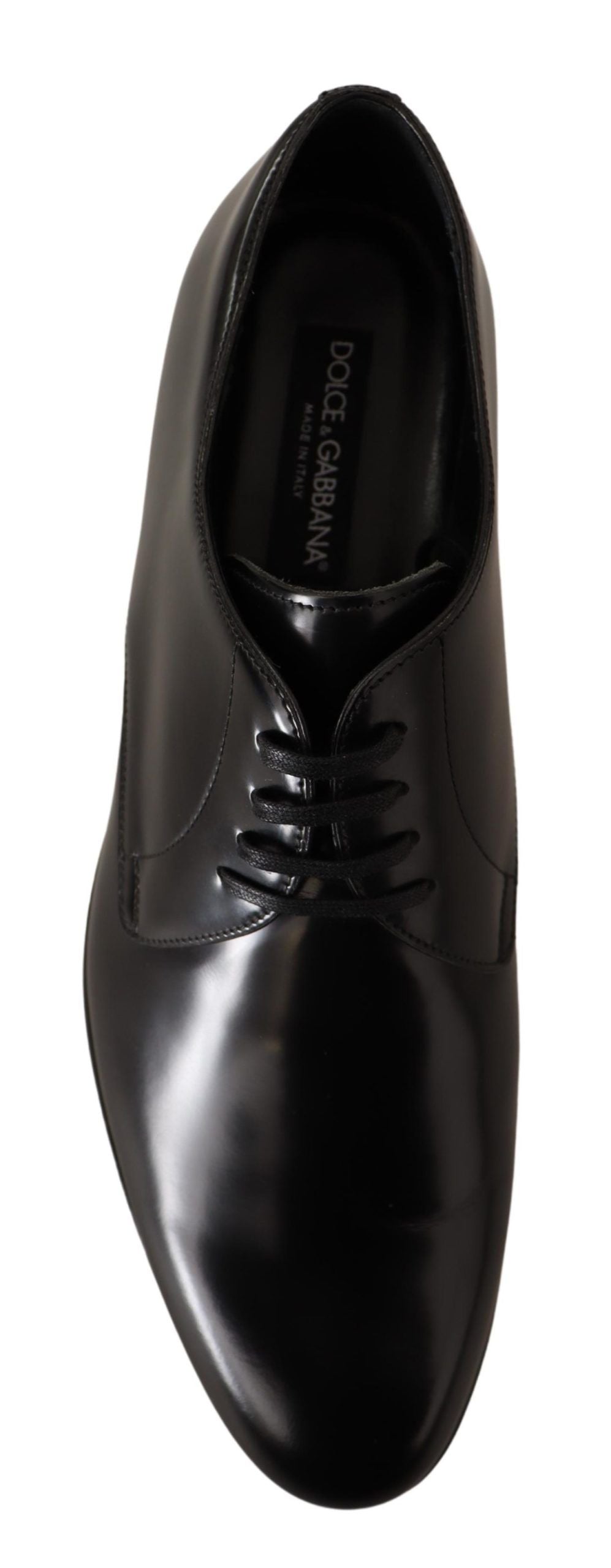 Dolce & Gabbana Elegante Derby-Schuhe aus schwarzem Leder