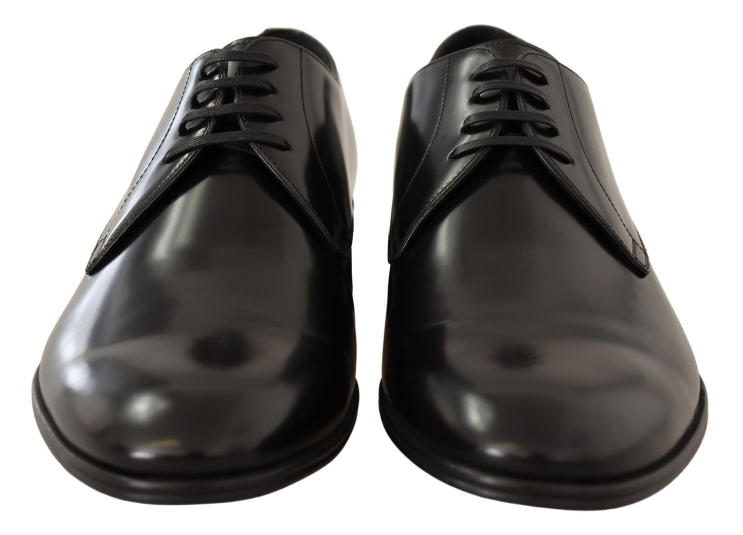 Dolce & Gabbana Elegante Derby-Schuhe aus schwarzem Leder