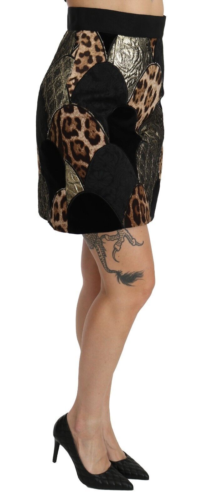 Dolce & Gabbana high-waisted leopard print skirt