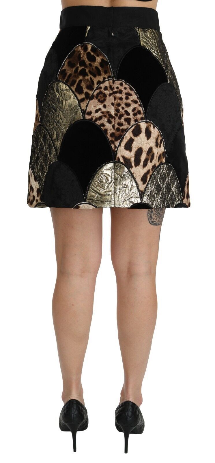 Dolce & Gabbana high-waisted leopard print skirt