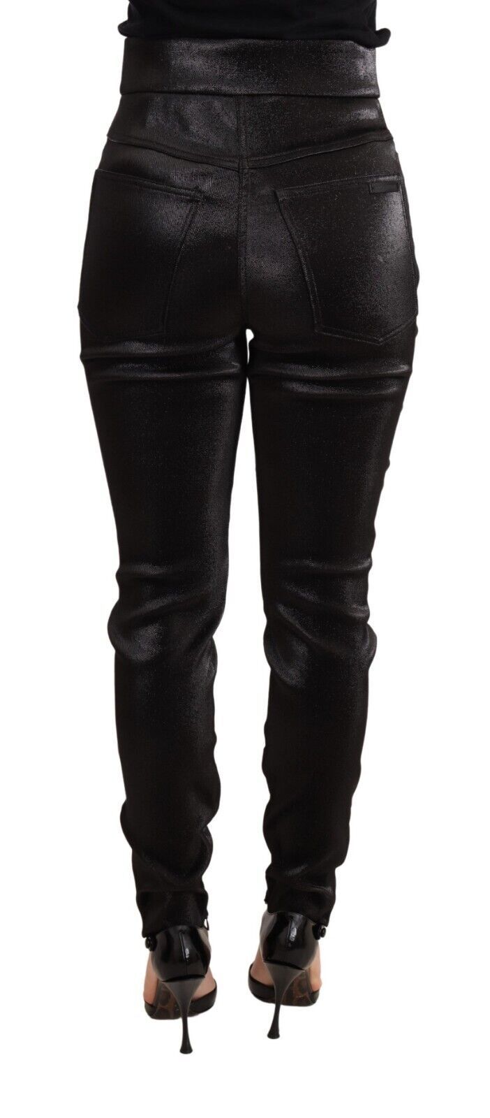 Dolce & Gabbana Elegant Slim Fit Shimmering Cropped Pants