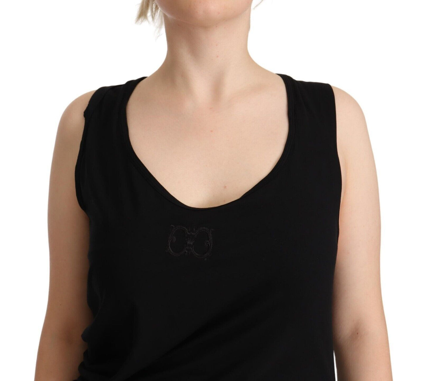 Roberto Cavalli Elegant Black Stretch Sheath Dress
