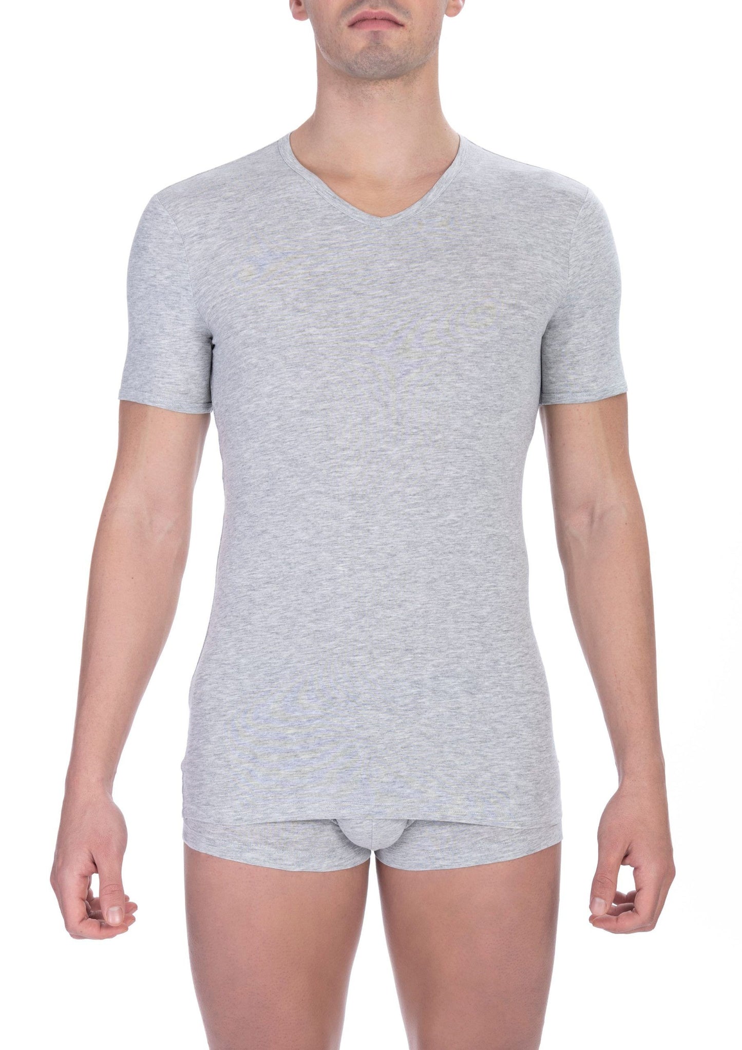 Bikkembergs Graues Baumwolle Männer T-Shirt