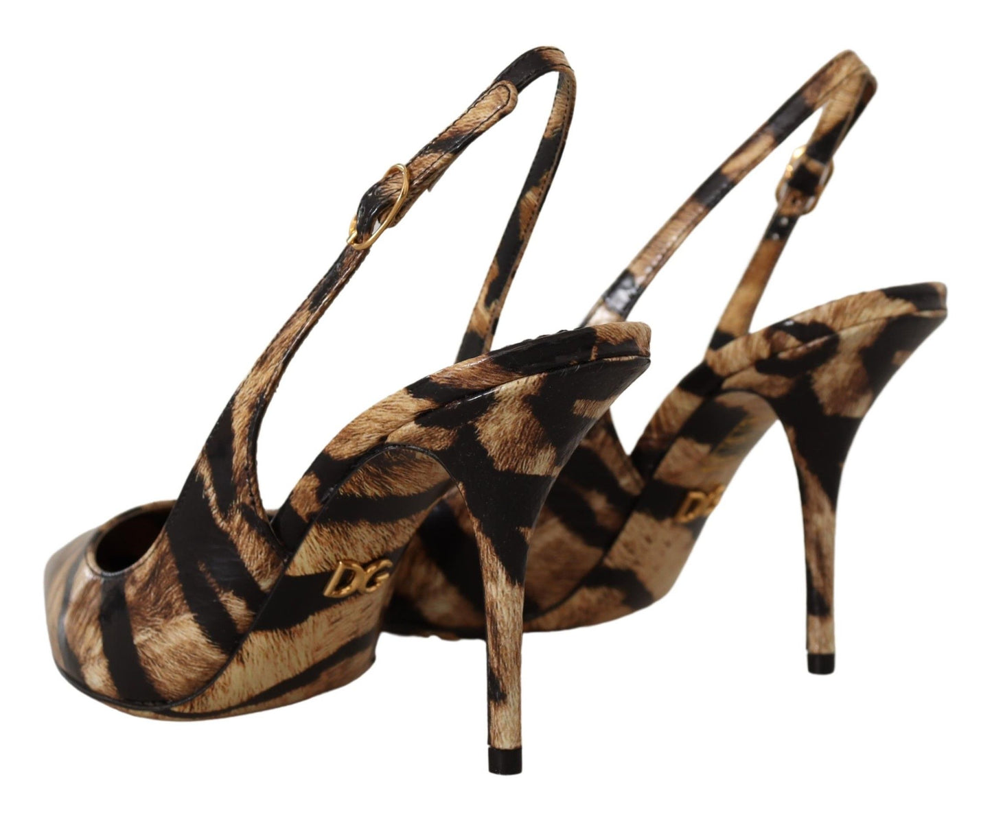 Dolce & Gabbana tiger pattern slingback heels pumps