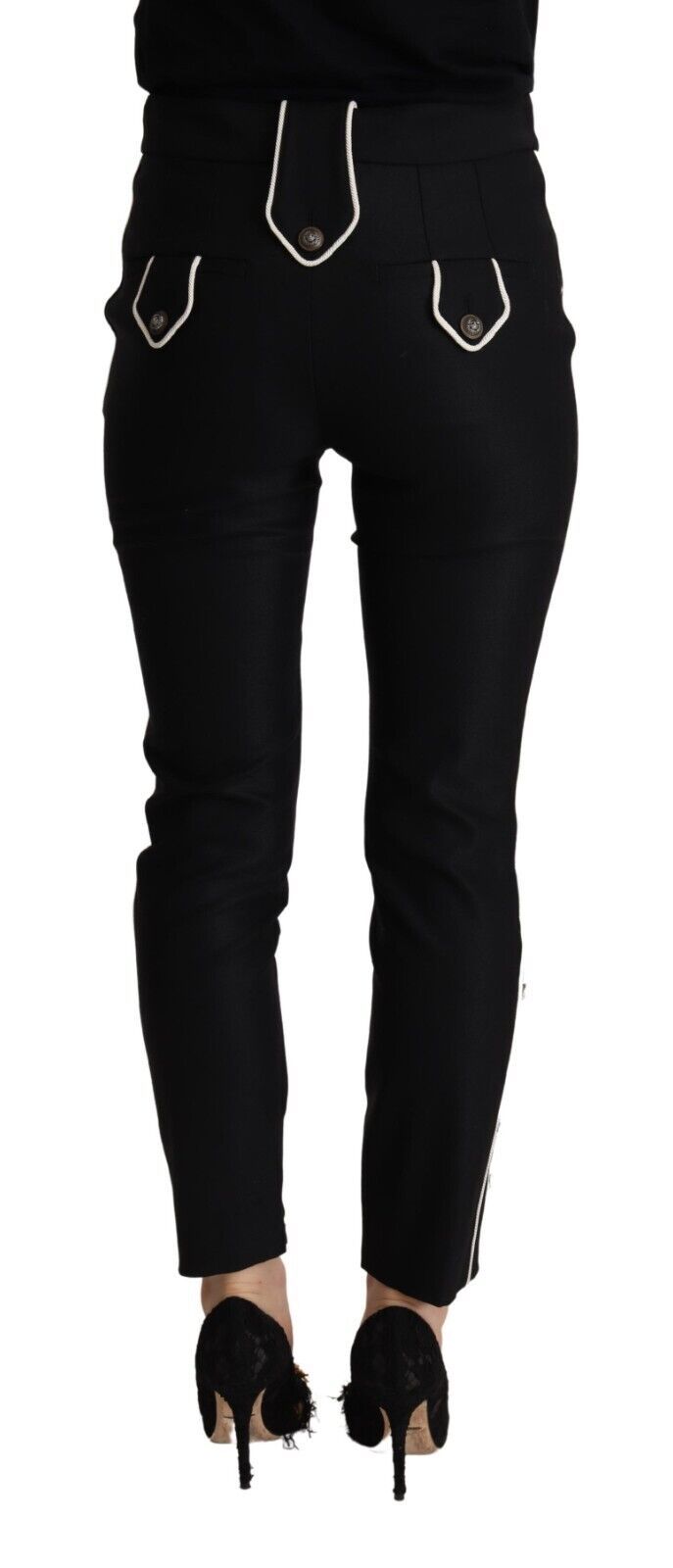 Dolce & Gabbana Elegant slim fit trousers with high waist