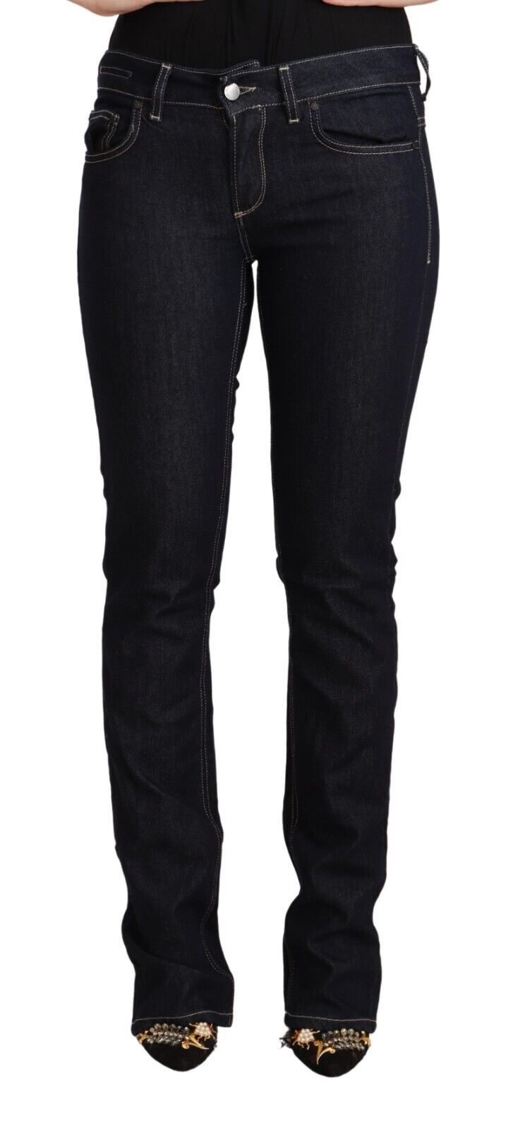 GF Ferre Chic low-waist skinny jeans in timeless black