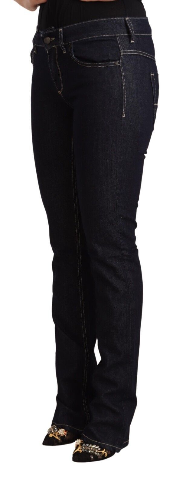 GF Ferre Chic low-waist skinny jeans in timeless black