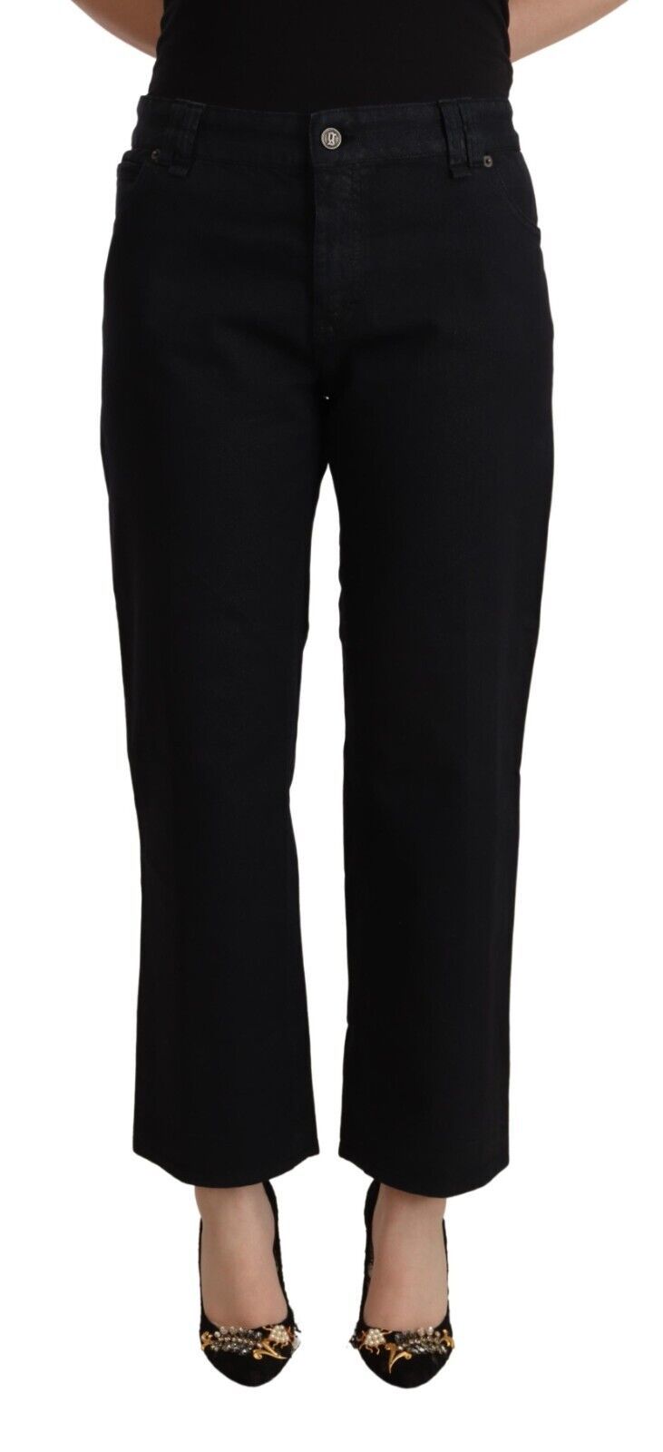John Galliano Elegant Cropped Jeans with High Waist