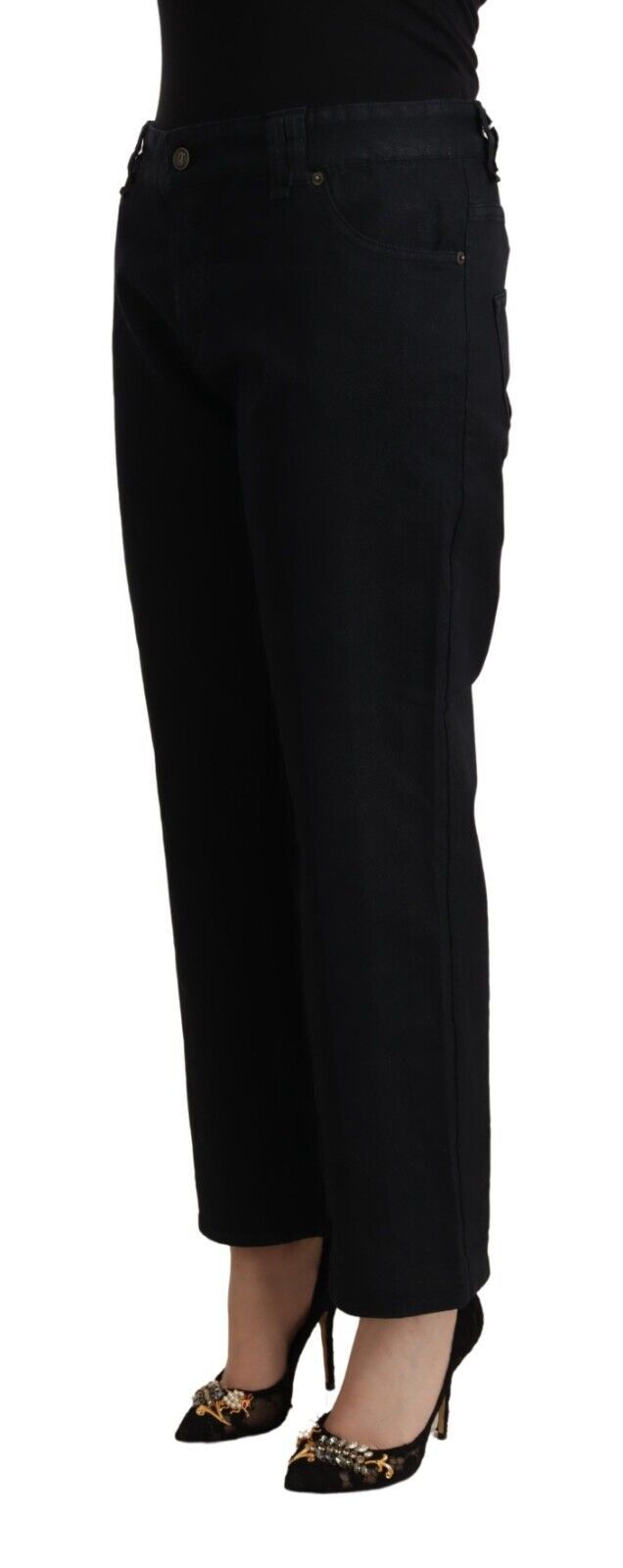 John Galliano Elegant Cropped Jeans with High Waist