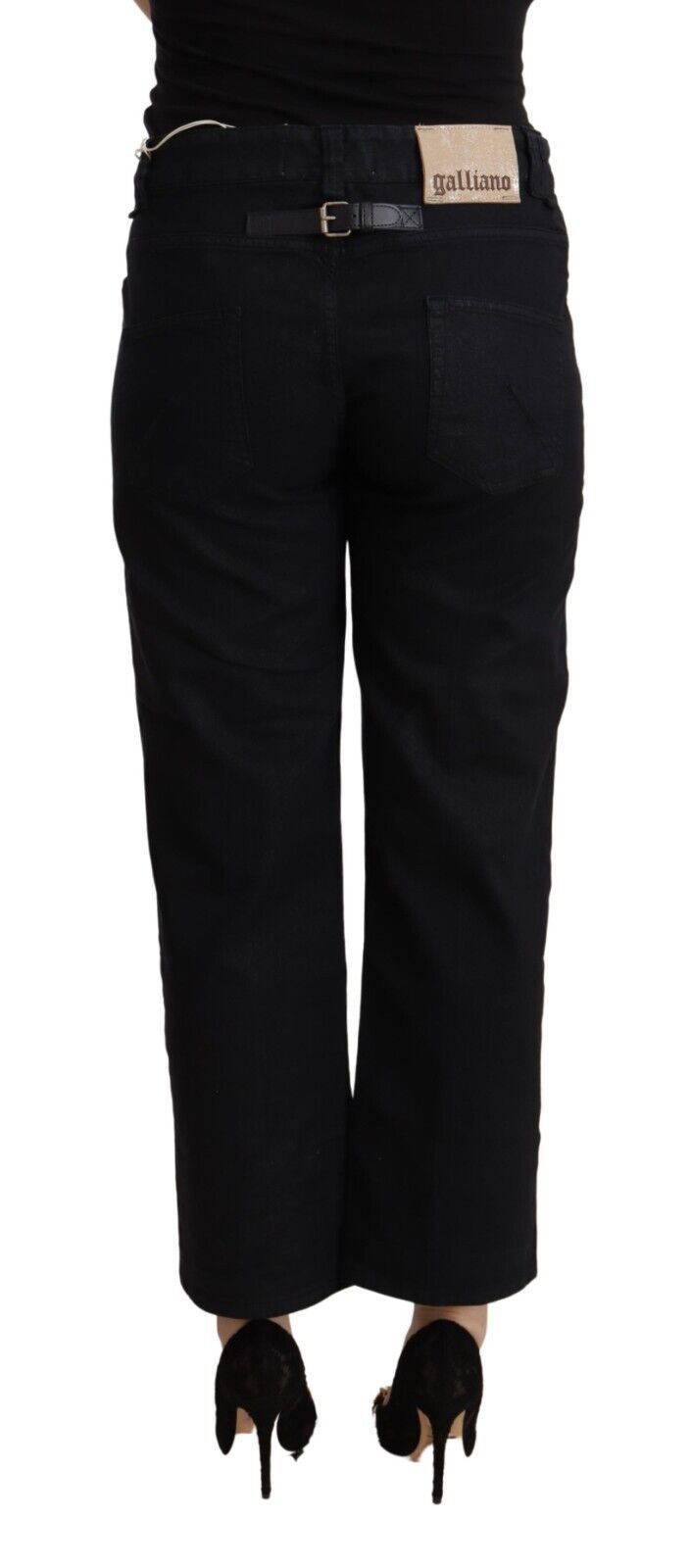 John Galliano Elegant Cropped Jeans with High Waist
