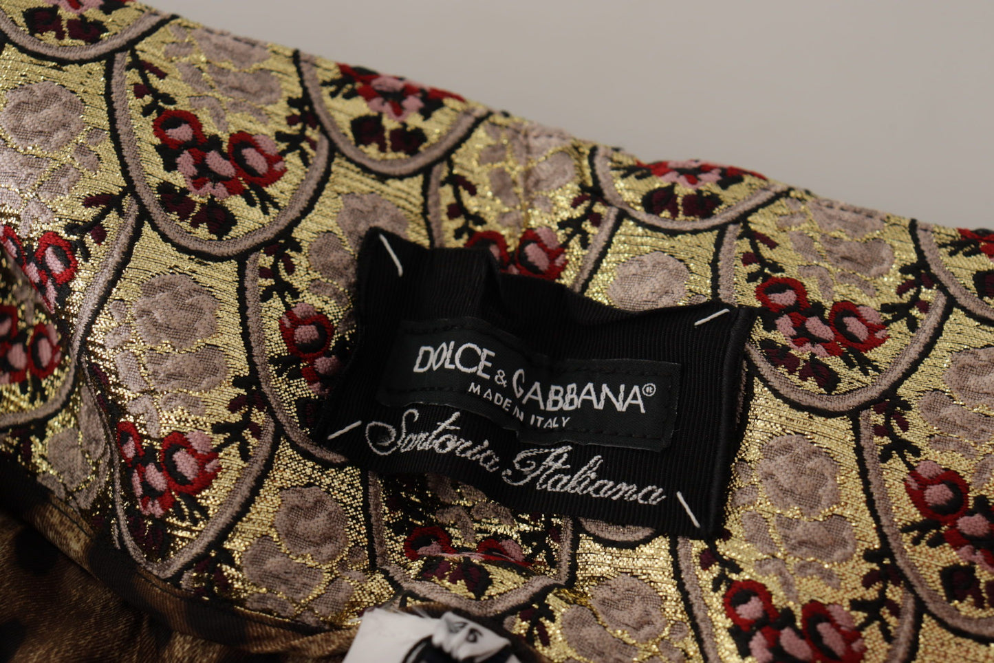 Dolce & Gabbana High-waisted leopard jacquard trousers