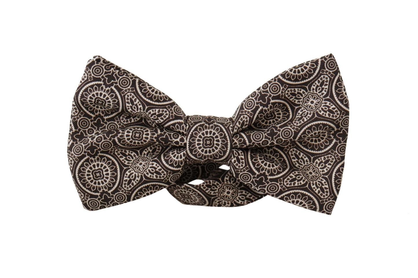 Dolce & Gabbana Schwarz weiß 100% Seide Verstellbare Papillon Krawatte