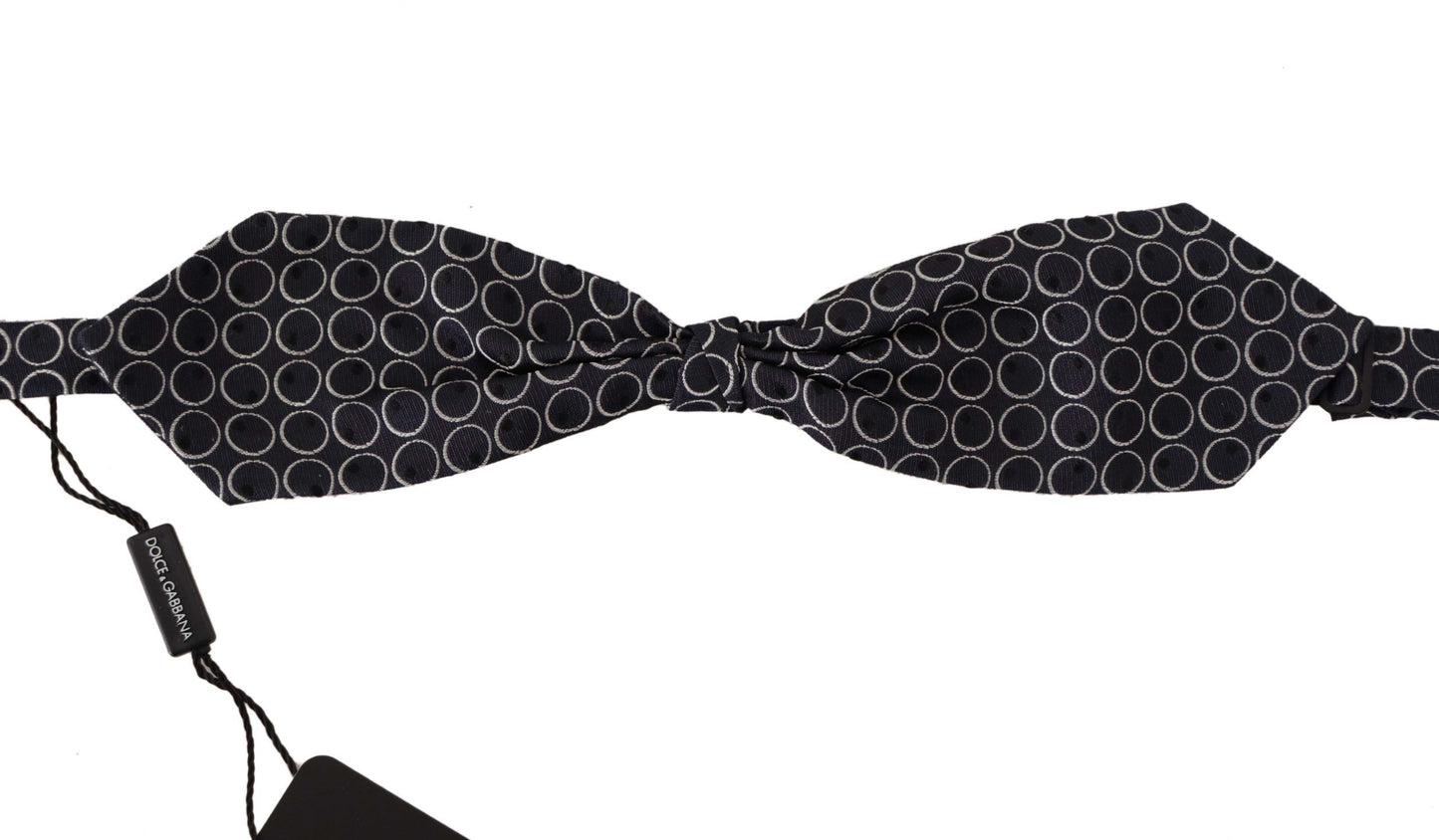 Dolce & Gabbana Schwarz Weiß Rundhals Papillon Krawatte 100% Seide