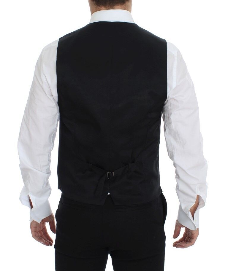 Dolce & Gabbana Elegant grey wool vest for formal occasions