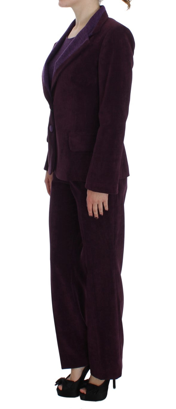 BENCIVENGA Lila Wollanzug T-Shirt Set