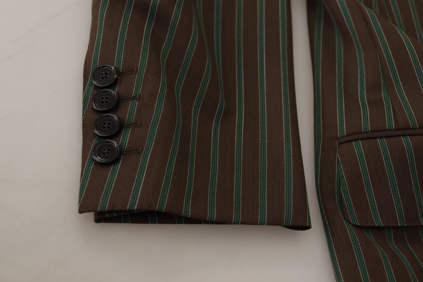 Dolce & Gabbana Multicolor striped double-breasted blazer