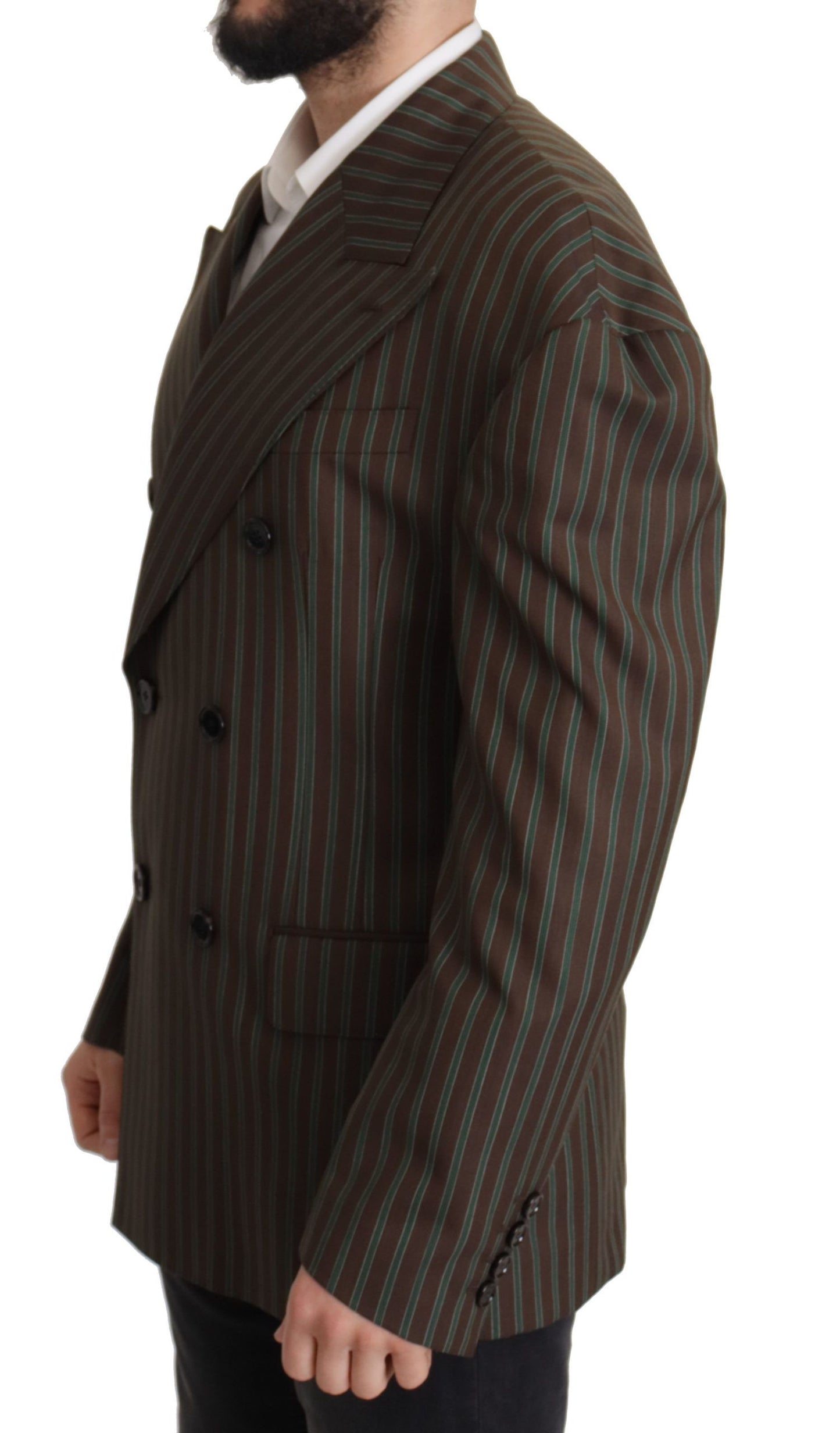 Dolce & Gabbana Multicolor striped double-breasted blazer