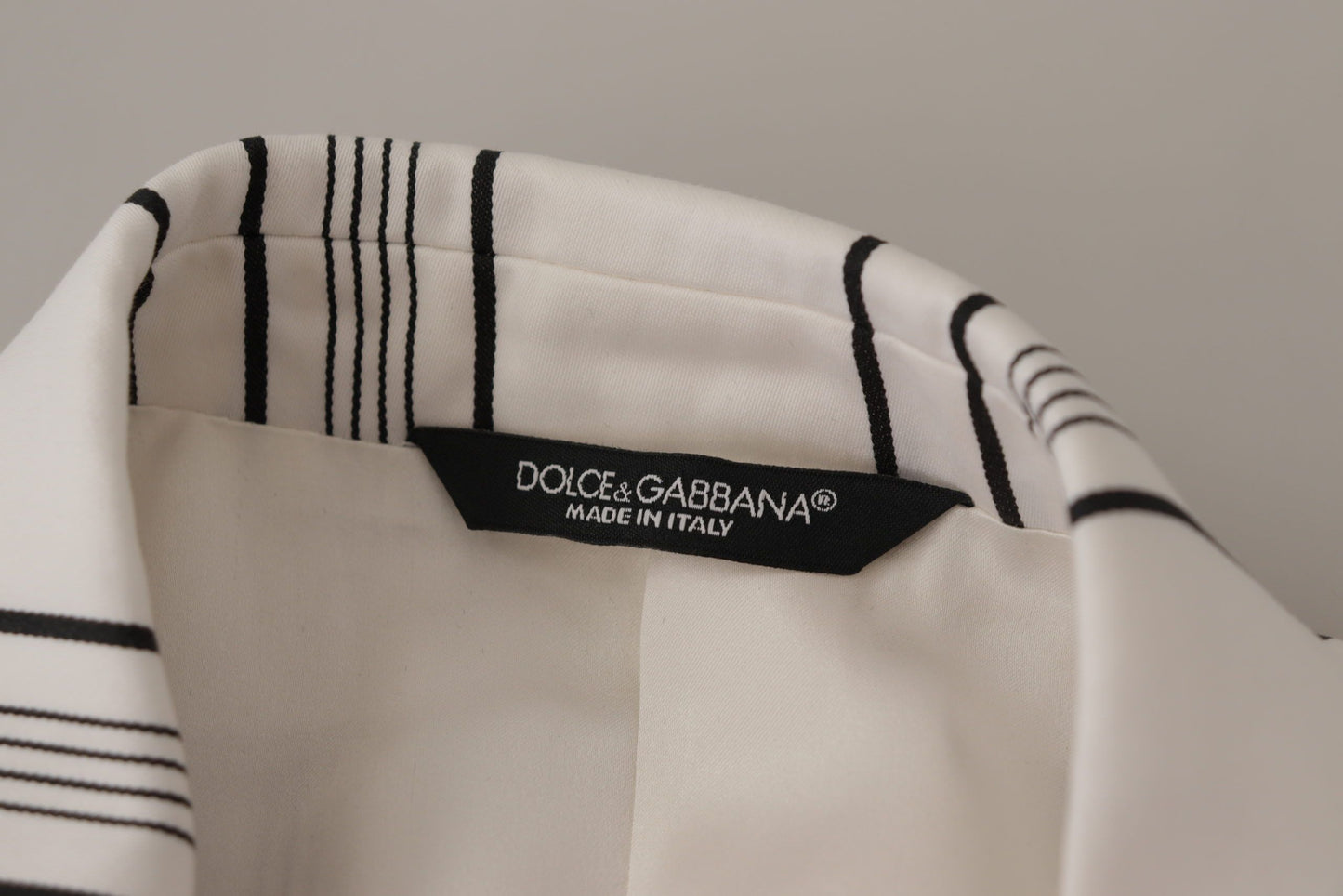 Dolce & Gabbana Elegant blazer in striped cotton blend