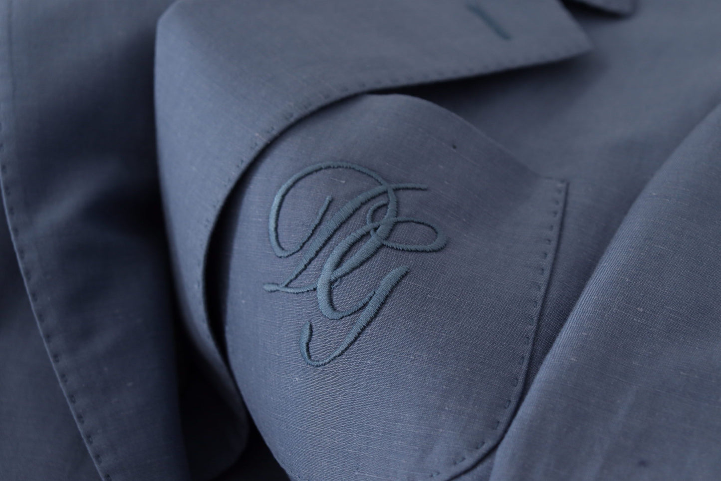 Dolce & Gabbana Blaue einreihige Logo-Blazer-Jacke