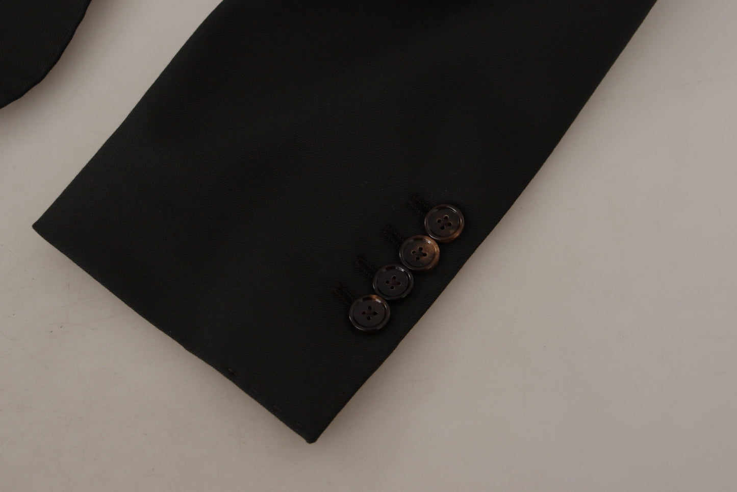 Dolce & Gabbana Elegant slim black wool blazer jacket