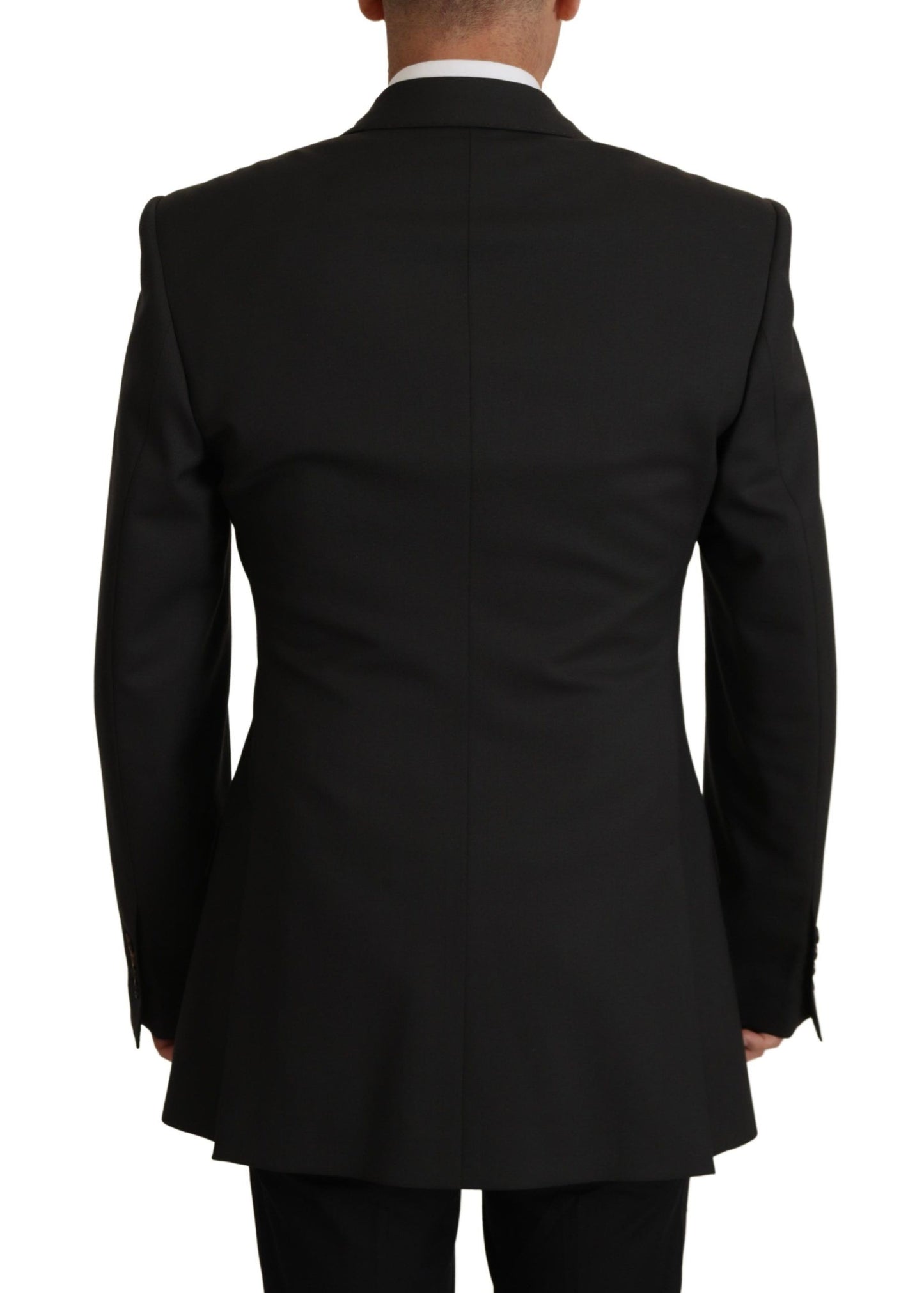 Dolce & Gabbana Elegant slim black wool blazer jacket