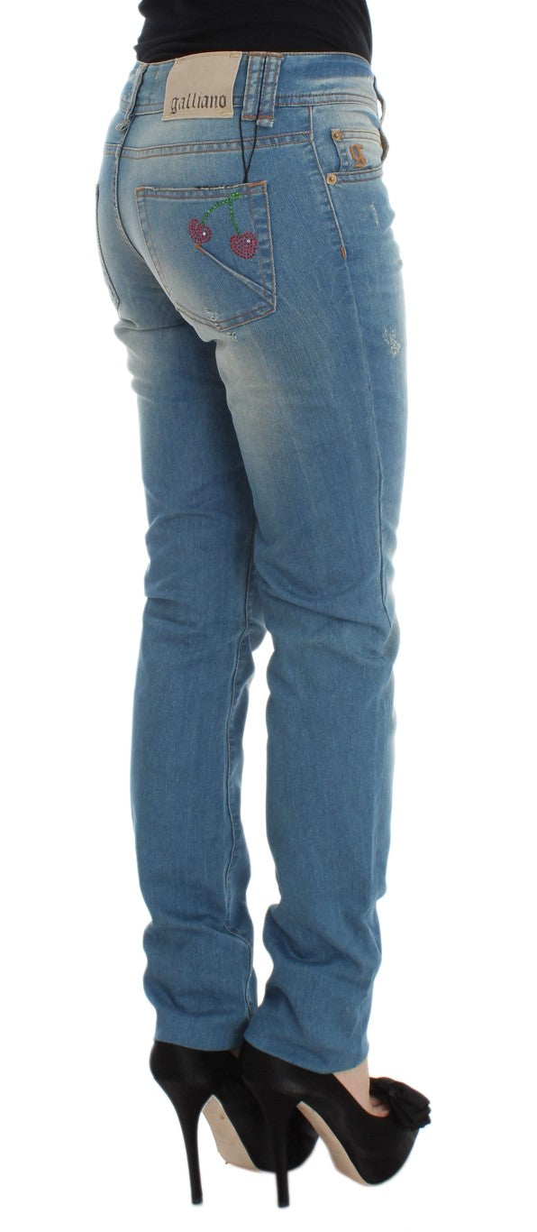 John Galliano Slim Fit Blue Designer Jeans