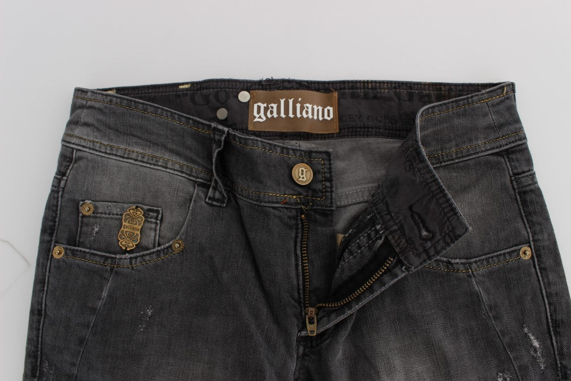John Galliano Elegant slim fit jeans with grey wash
