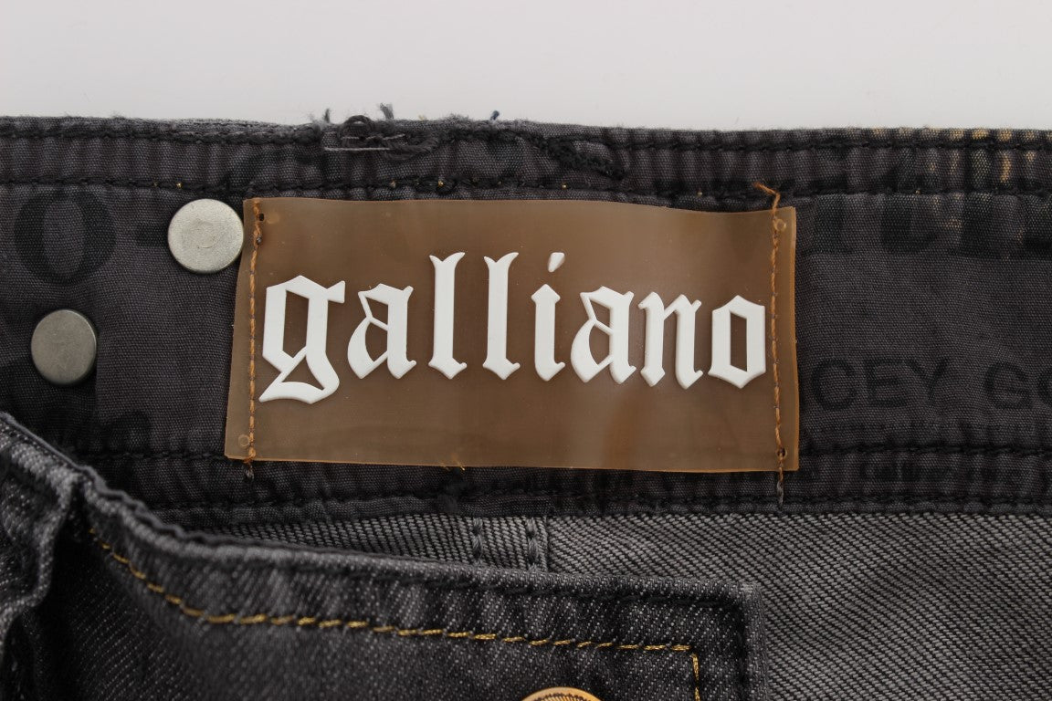 John Galliano Elegant slim fit jeans with grey wash
