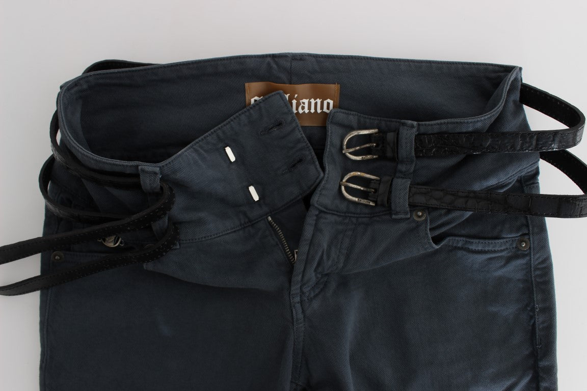 John Galliano Slim Italian Slim Fit Jeans in Chic Blue