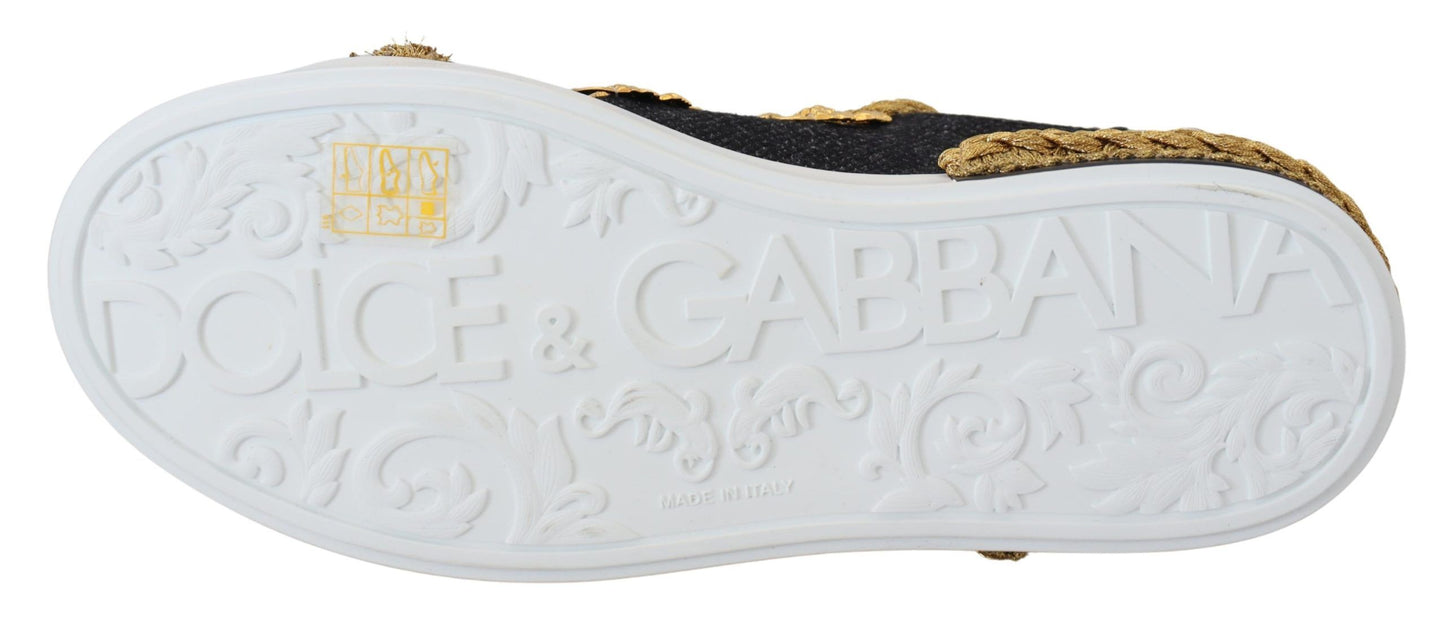 Dolce & Gabbana Elegant Portofino Sneakers made of leather in black