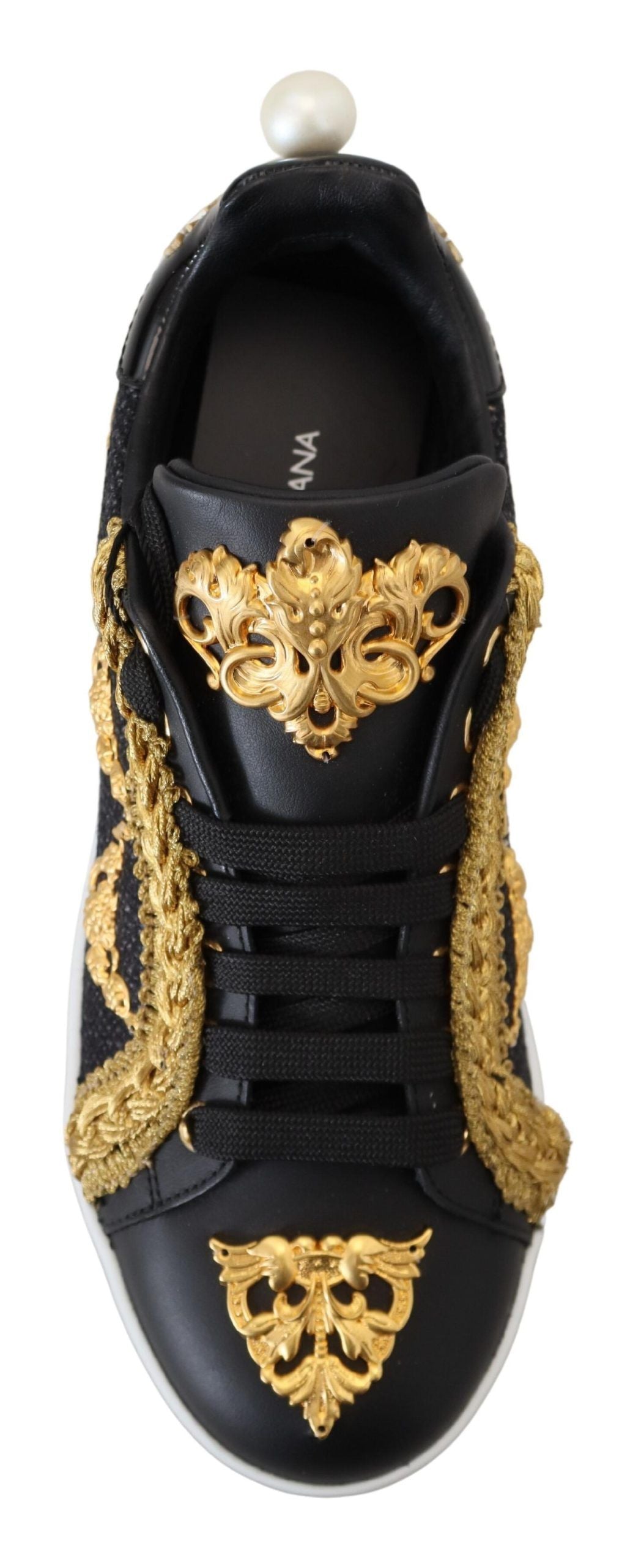 Dolce & Gabbana Elegant Portofino Sneakers made of leather in black