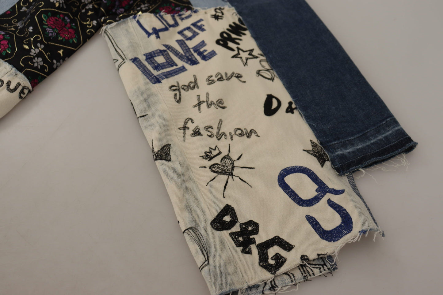 Dolce & Gabbana High Waist Wide Leg Jeans in Multicolor