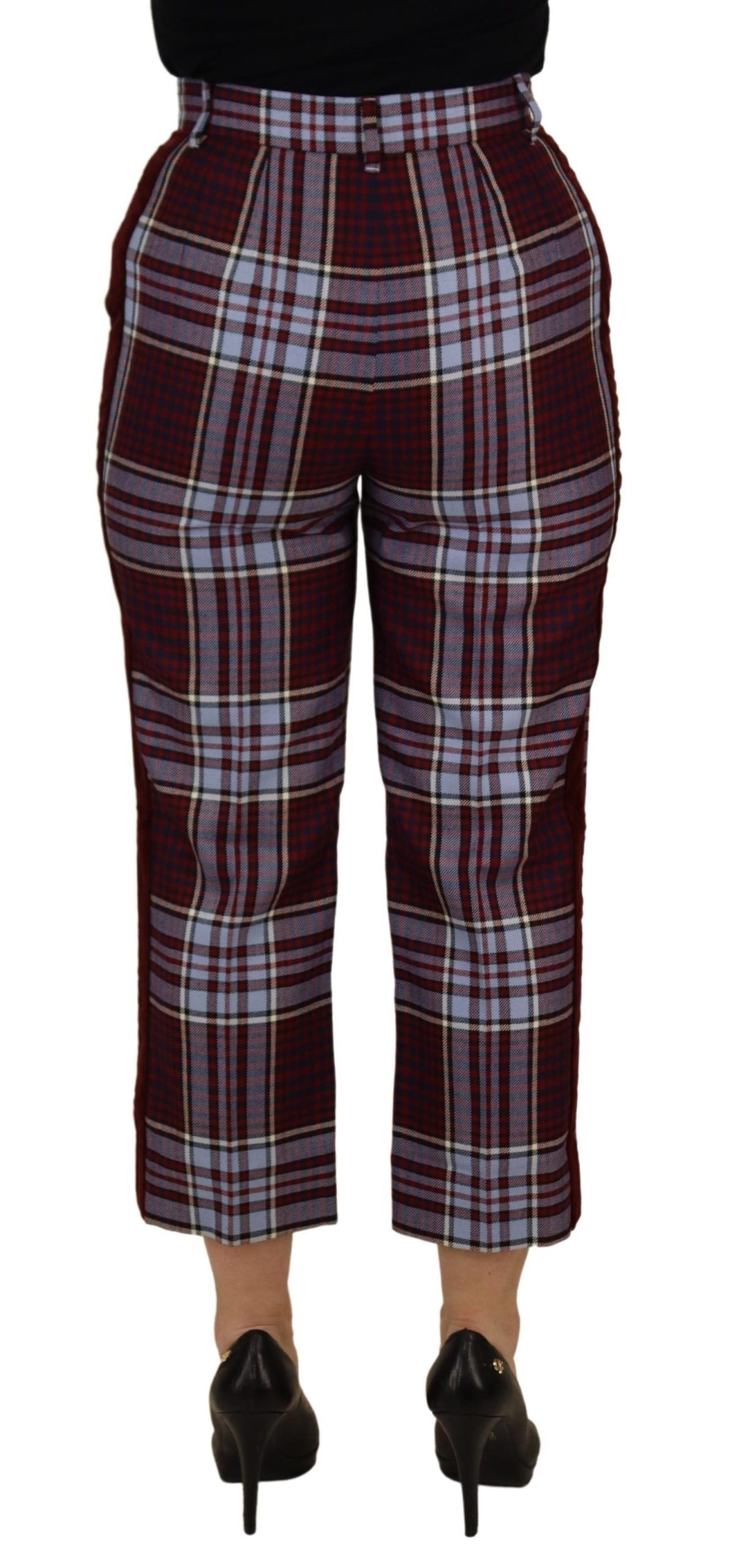 Dolce & Gabbana Elegant high-waisted wool-blend trousers