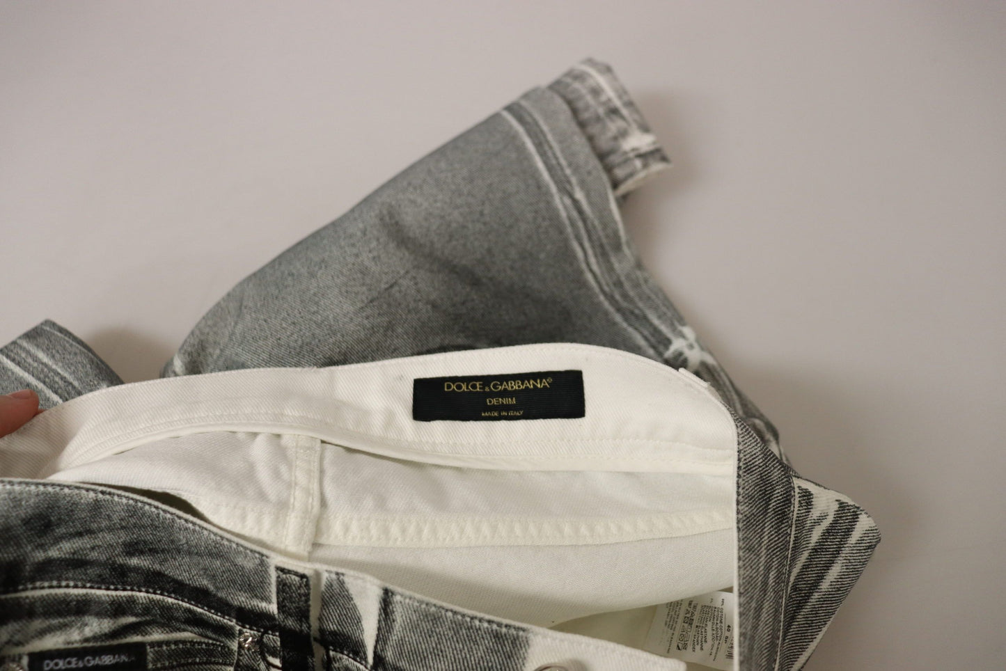 Dolce & Gabbana Grey Denim High Waist Elegance