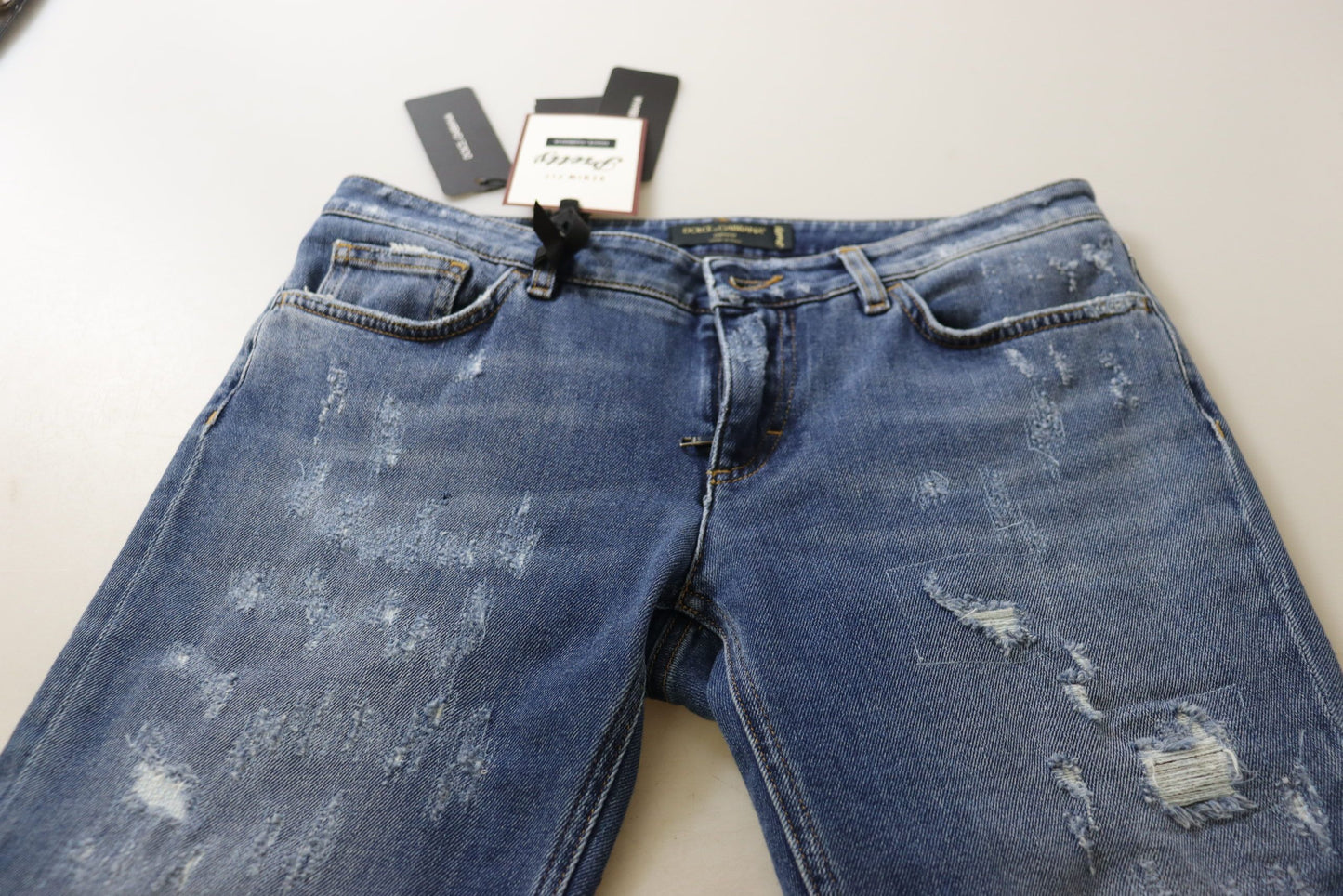 Dolce & Gabbana Chic Skinny Denim Jeans with Low Waist