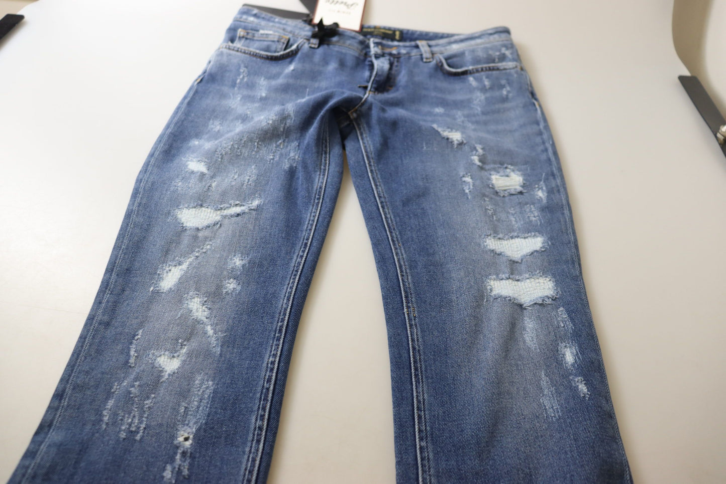 Dolce & Gabbana Chic Skinny Denim Jeans with Low Waist
