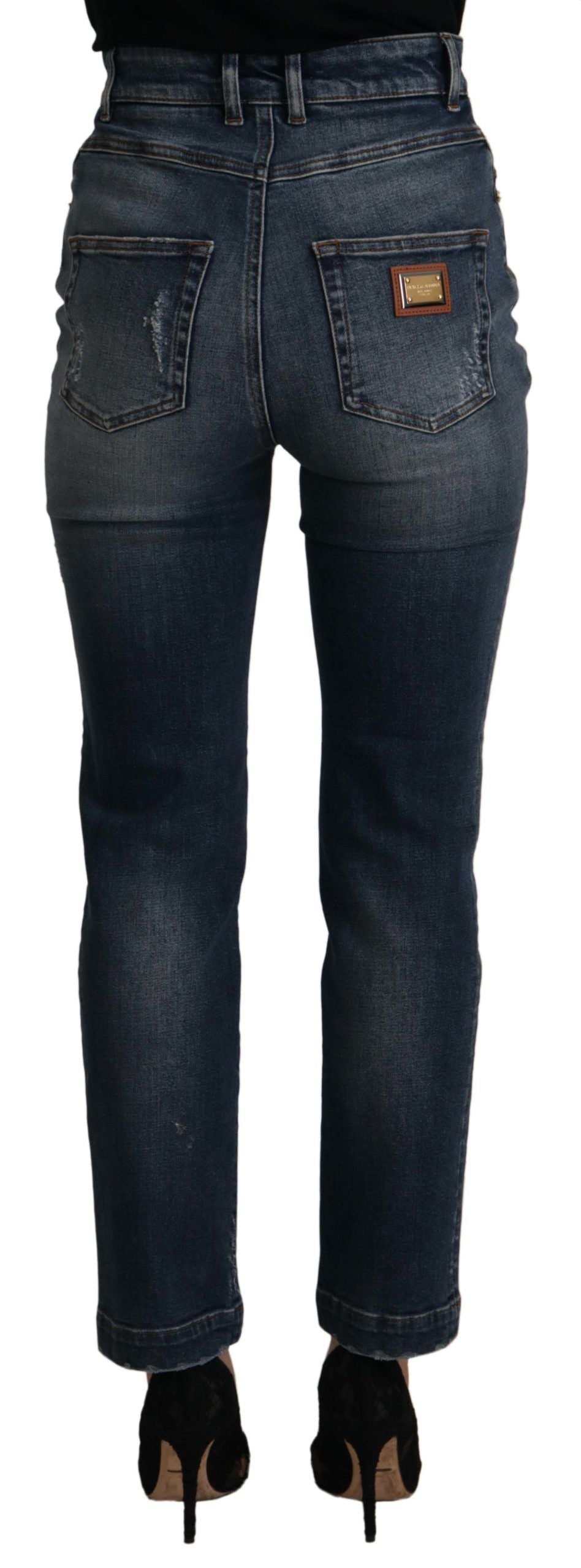 Dolce & Gabbana High-Waisted Designer Jeans in Blue