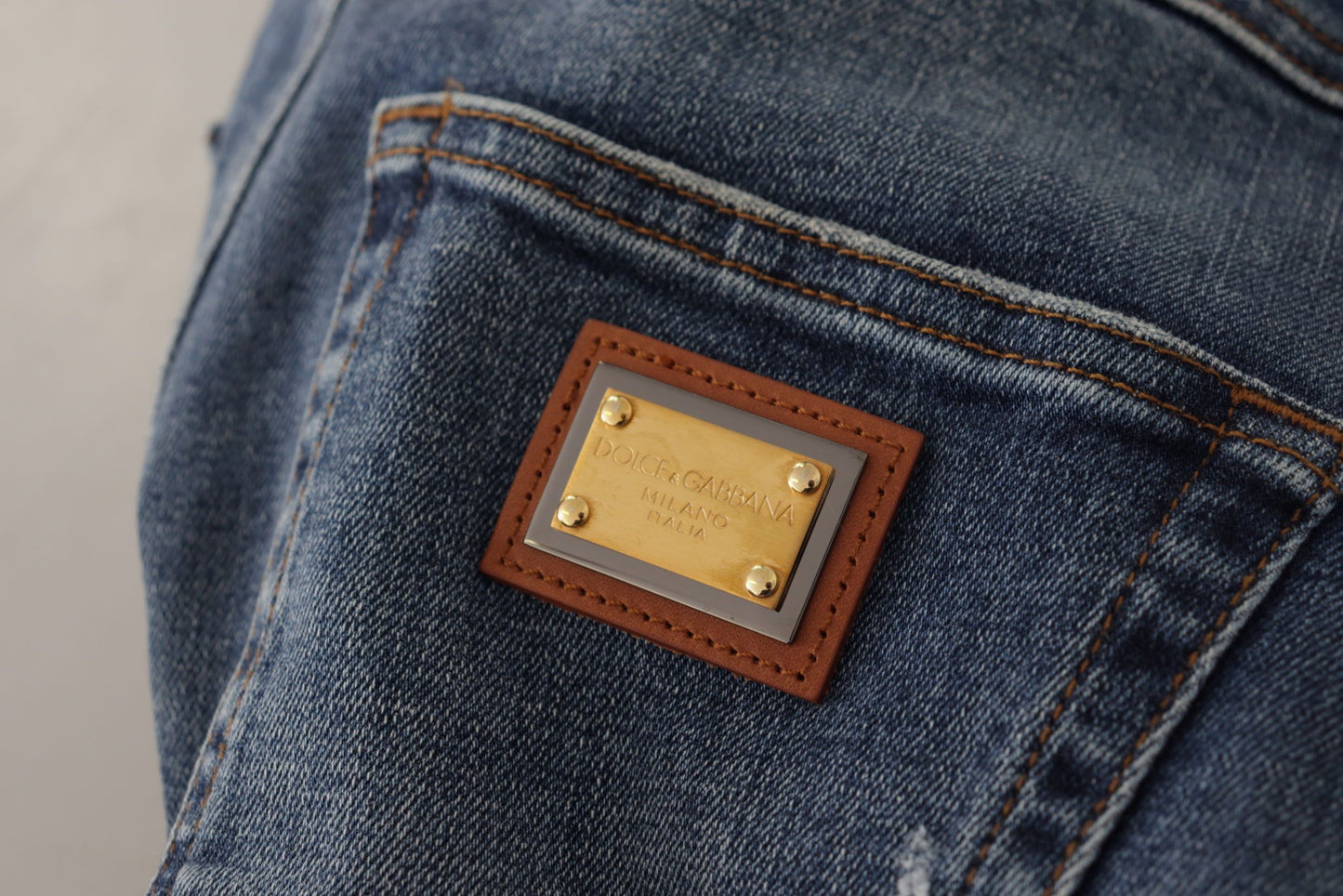 Dolce & Gabbana High-Waisted Designer Jeans in Blue